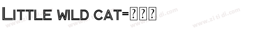 Little wild cat字体转换